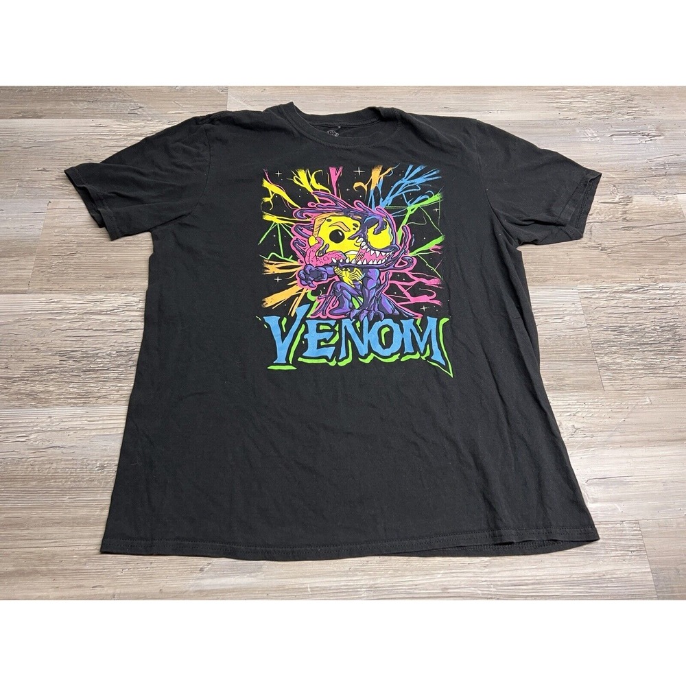 Marvel Funko POP! TEE Venom Black Graphic T-Shirt MCU Mens Sz Large Boxy‎ Fit